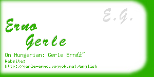 erno gerle business card